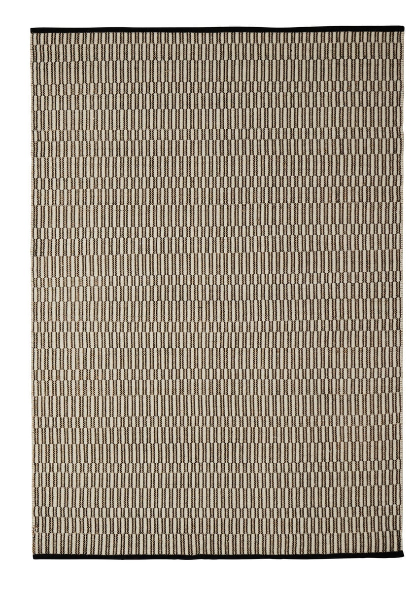 Veke Vaski villamatto 80x200 cm musta/valkoinen